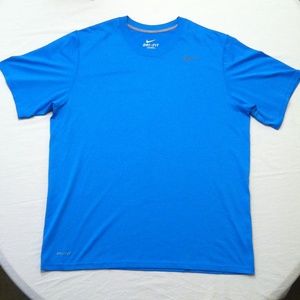 LARGE NIKE DRI FIT BLUE MEN SHIRT